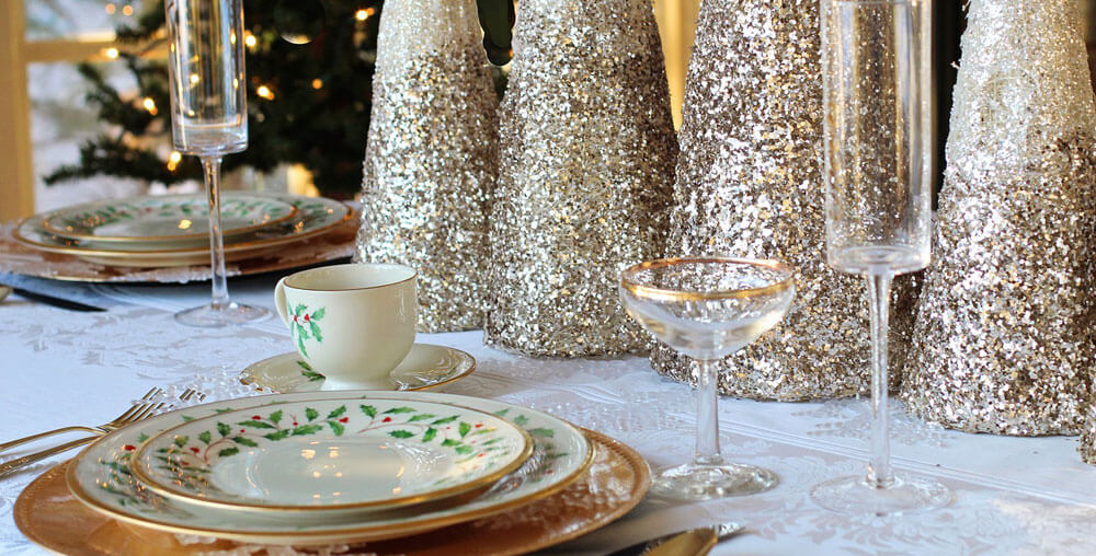Colore oro per la tavola di Natale