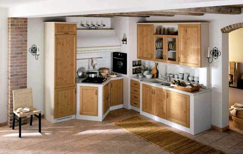 Cucina in muratura moderna