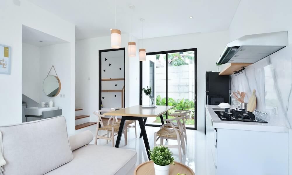 cucina soggiorno casa moderna