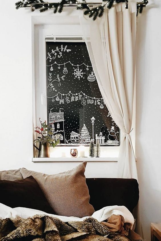 finestre natale decorazioni