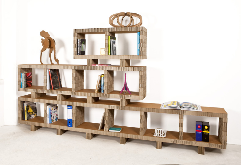 libreria di cartone