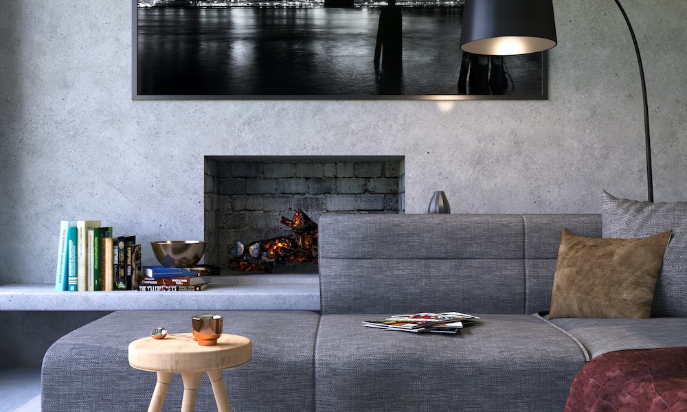 pareti soggiorno resine decorative