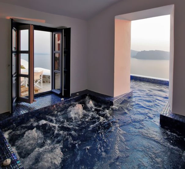 Piscina interno esterno