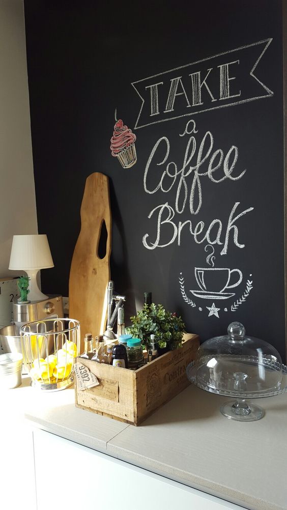 pittura lavagna angolo caffè