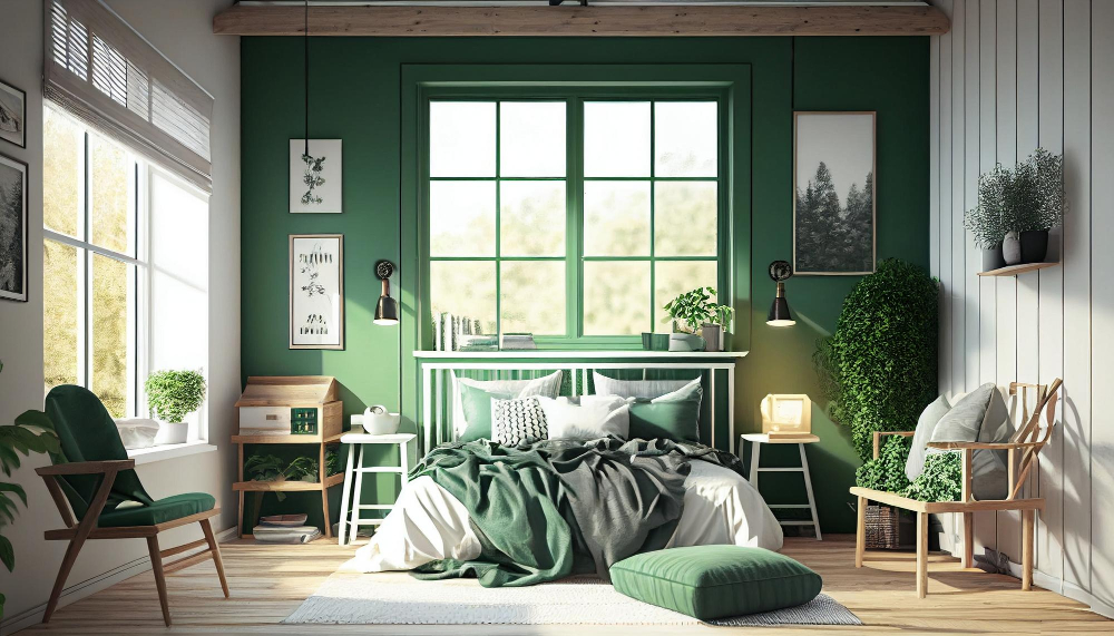 verde camera da letto